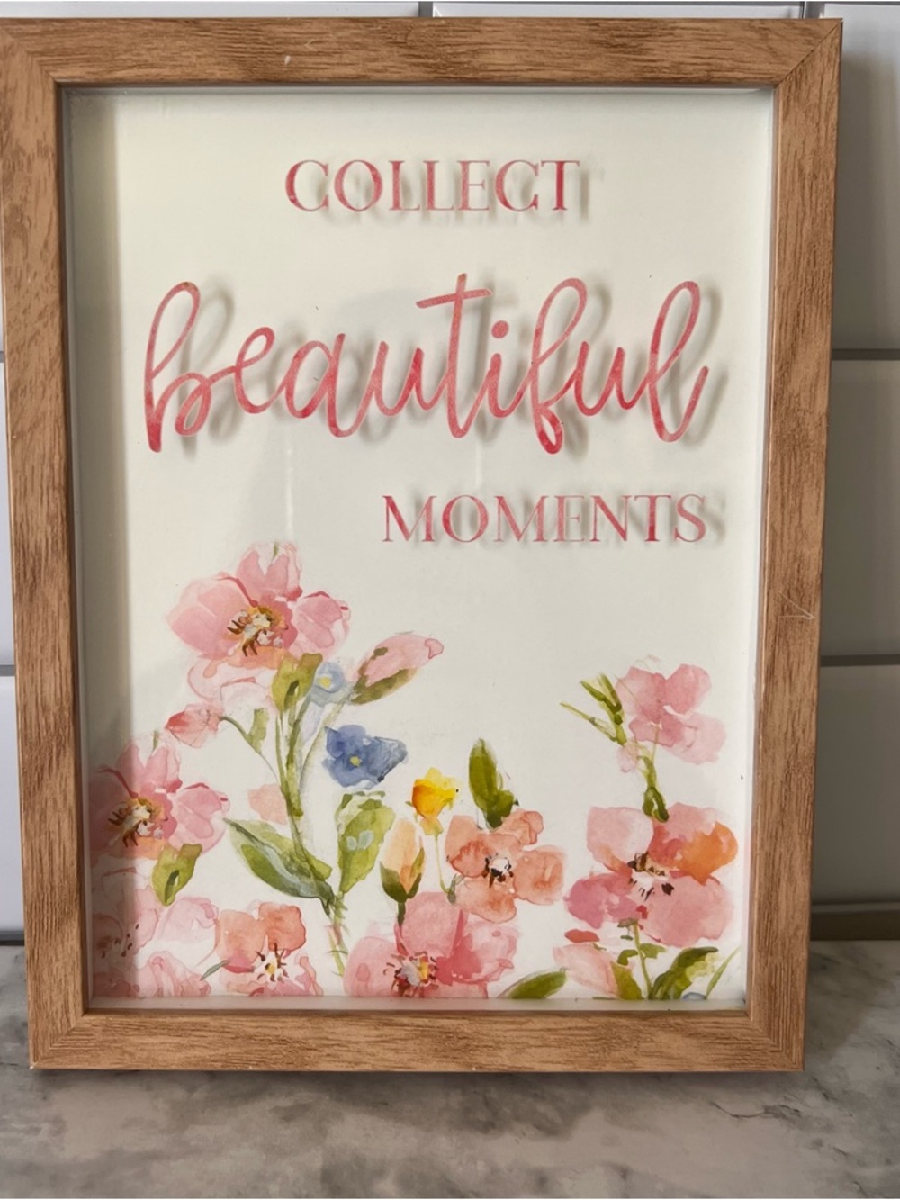 Collect Beautiful Moments Pink Floral Wall Art